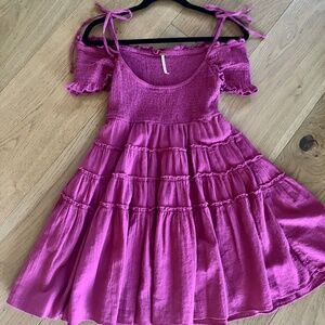 Free people Fuchsia Pink Babydoll Dress